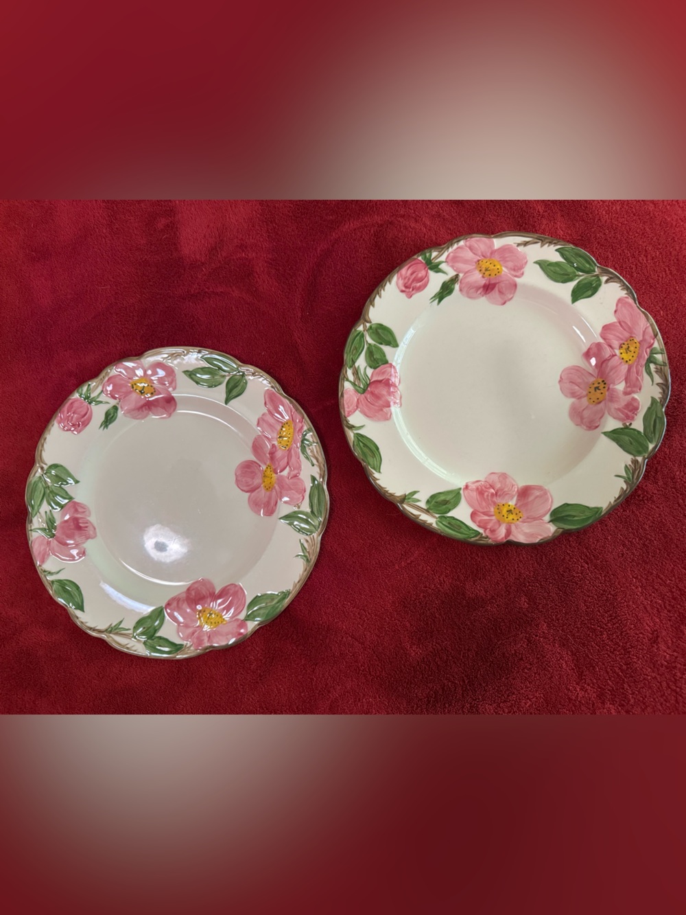 Franciscan Dessert Rose Pink Floral Dinner Plates (2) replacements